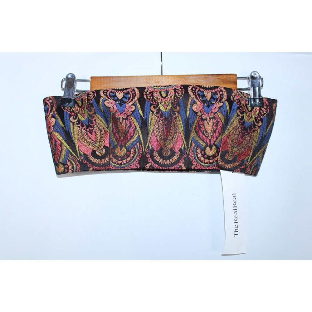 Dries Van Noten Women's Size 34 Multicolor Jacquard Corset Bustier Top